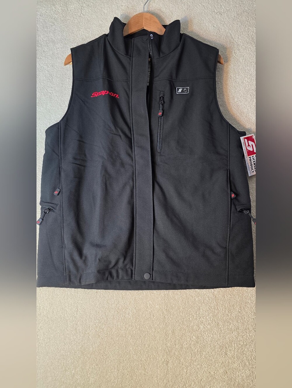 Snap-On Black Heated Vest Logo Work Cold Weather Mens M NWT